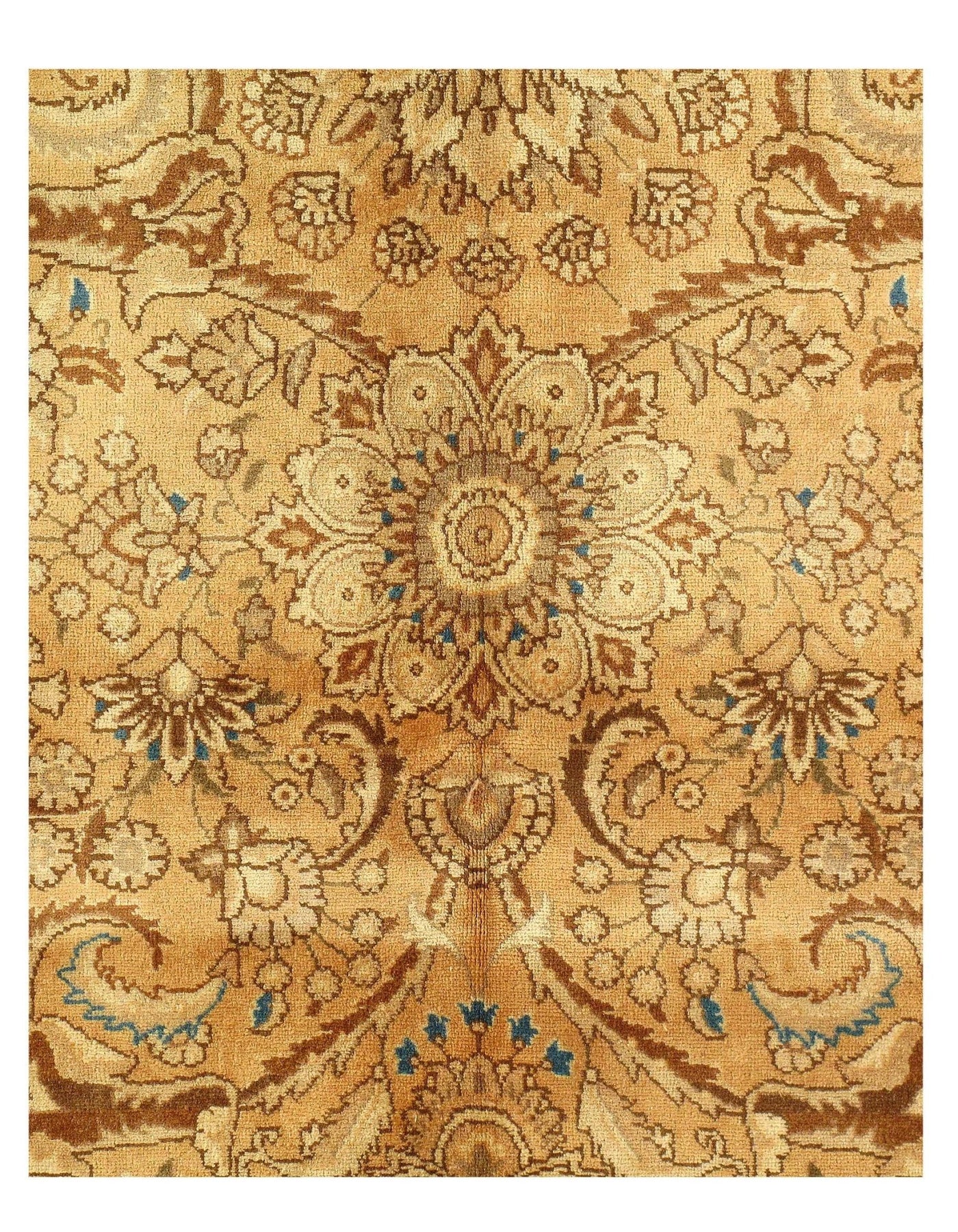 Canvello Beige Antique Silkroad Tabriz Rugs - 10'5" X 13' - Canvello