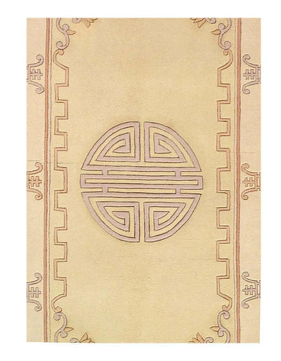 Canvello Beige Chines peking 3' X 5' - Canvello