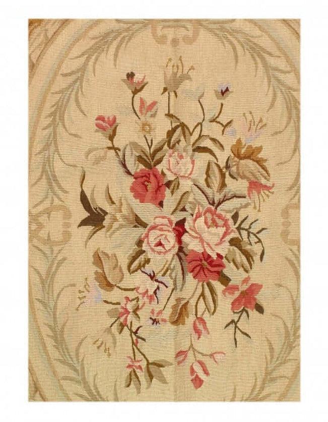 Canvello Beige Color Fine Hand Knotted Abusson Rug 10' X 14'2'' - Canvello