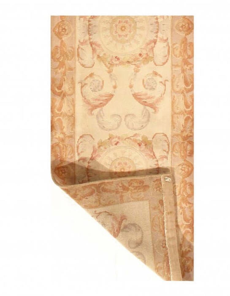 Canvello Beige Color Fine Hand - Knotted Abusson Runner 2'7'' X 10' - Canvello