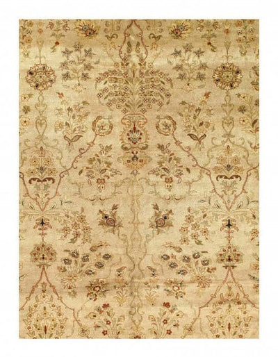 Canvello Beige Color fine Hand Knotted Tabriz 10'5'' X 13'8'' - Canvello