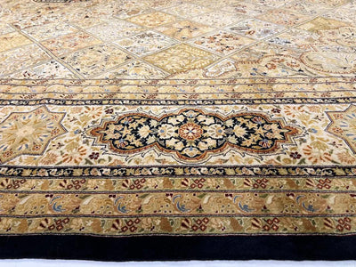 Canvello Beige Color Fine Hand Knotted Tabriz Design - 12' X 17' - Canvello