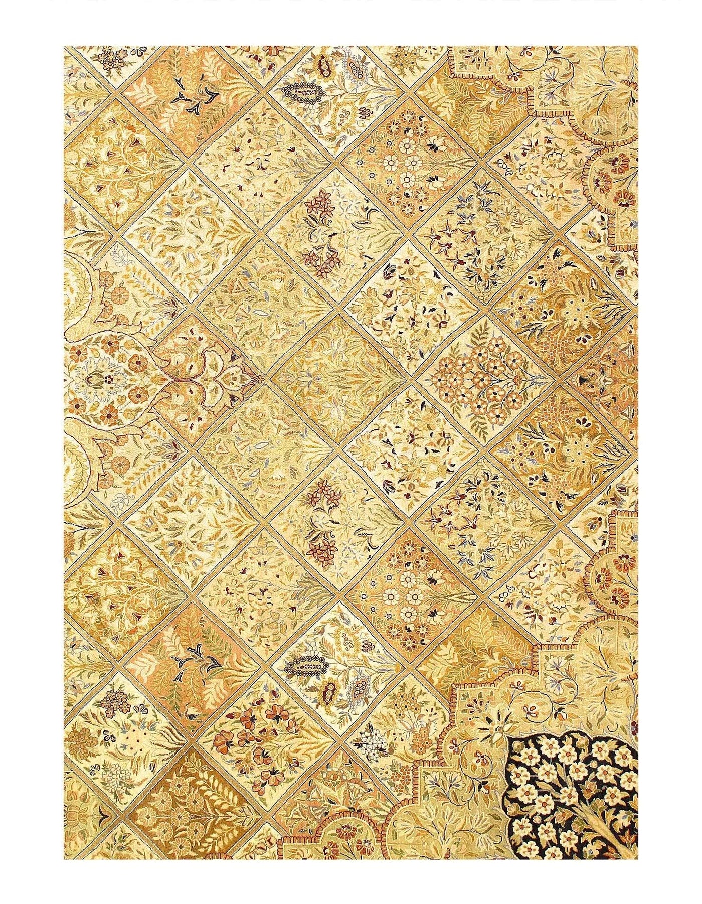 Canvello Beige Color Fine Hand Knotted Tabriz Design - 12' X 17' - Canvello