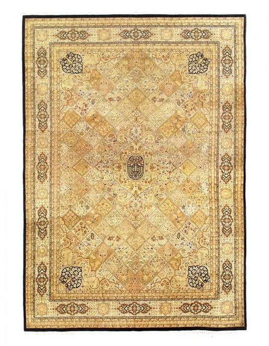 Canvello Beige Color Fine Hand Knotted Tabriz Design - 12' X 17'