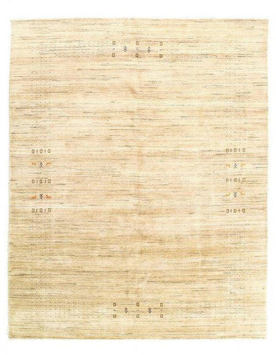 Canvello Beige color Hand knotted Gabbeh Rug 7'8'' X 10' - Canvello