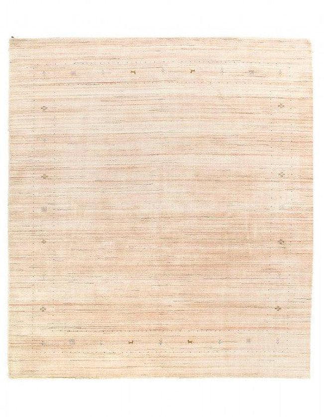 Canvello Beige color Hand knotted Modern Gabbeh Rug - 8'5" X 9'8" - Canvello
