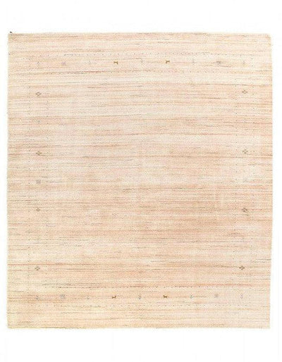 Canvello Beige color Hand knotted Modern Gabbeh Rug - 8'5" X 9'8" - Canvello