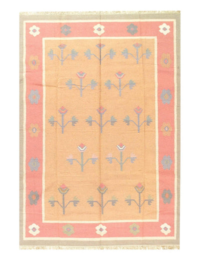 Canvello Beige Color Hand Woven Rug 6' X 9' - Canvello