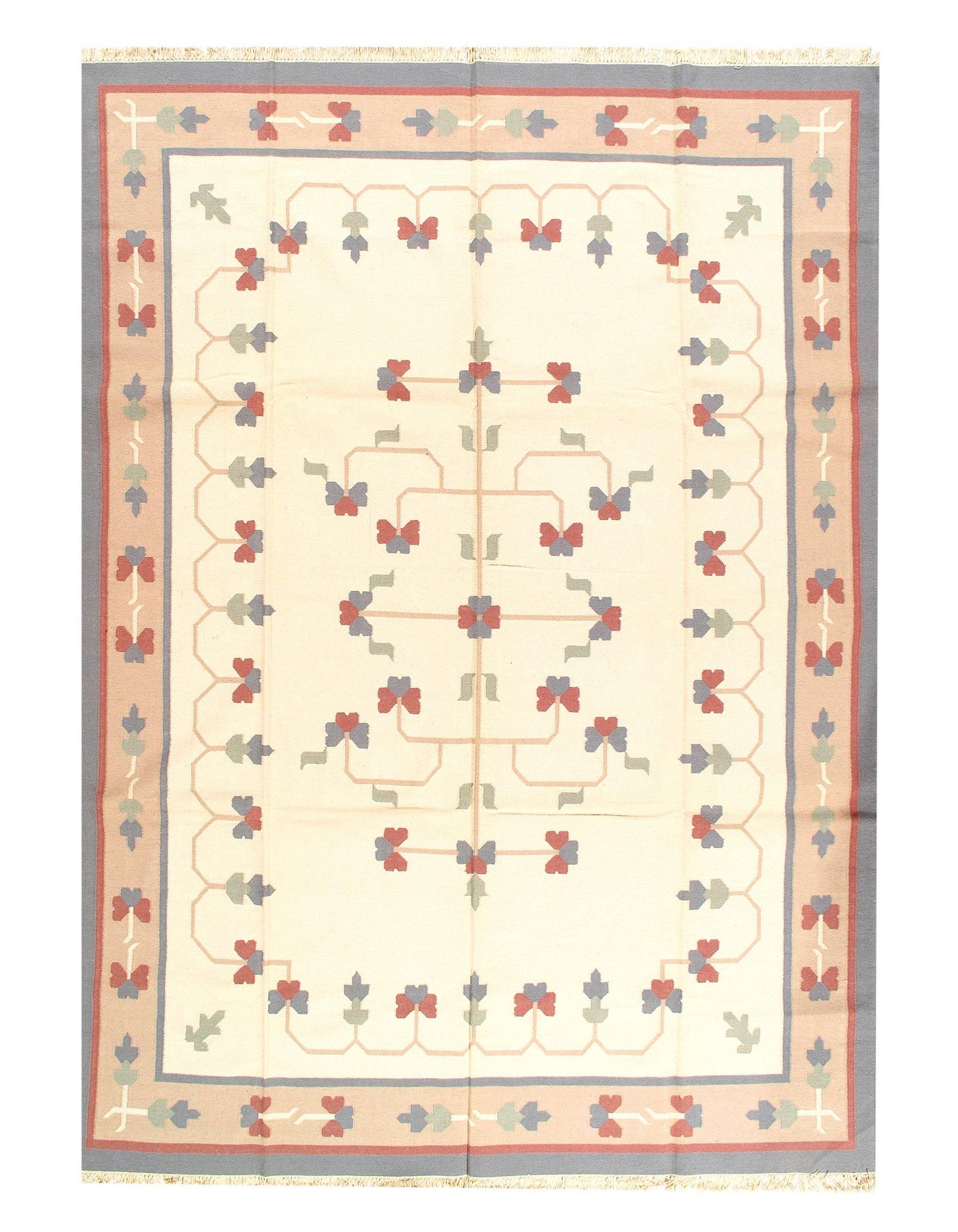 Canvello Beige Color Hand Woven Rug - 9'2'' X 12' - Canvello