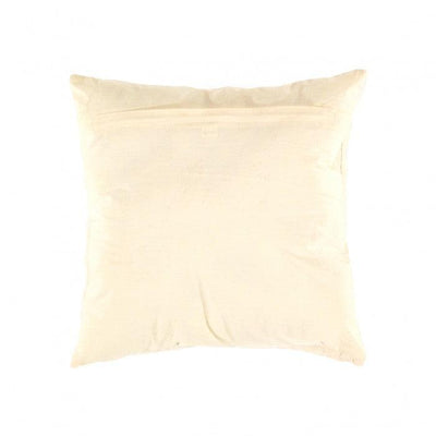 Canvello Beige Color Pure Cotton Throw Pillow - 16" X 16" - Canvello