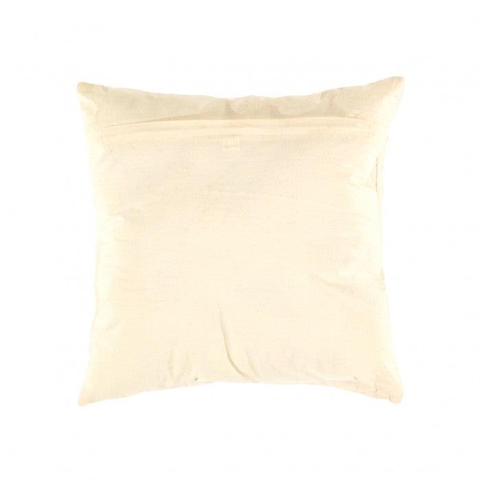 Canvello Beige Color Pure Cotton Throw Pillow - 16" X 16"
