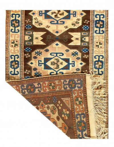 Beige Color Vintage Turkish Kazak 3'5'' X 6'5''