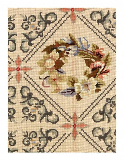 Canvello Beige Fine Hand Knotted Abusson Rug 7'6'' X 9'9'' - Canvello