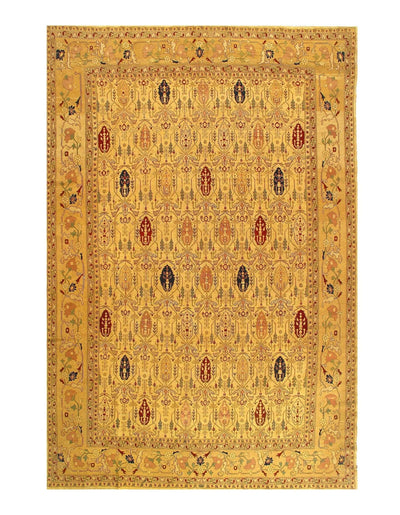 Canvello Beige Fine Hand Knotted Bakhshayesh rug 8'11'' X 13'9'' - Canvello