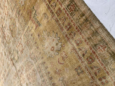 Canvello Beige Fine Hand Knotted Oushak 12' X 15'8'' - Canvello