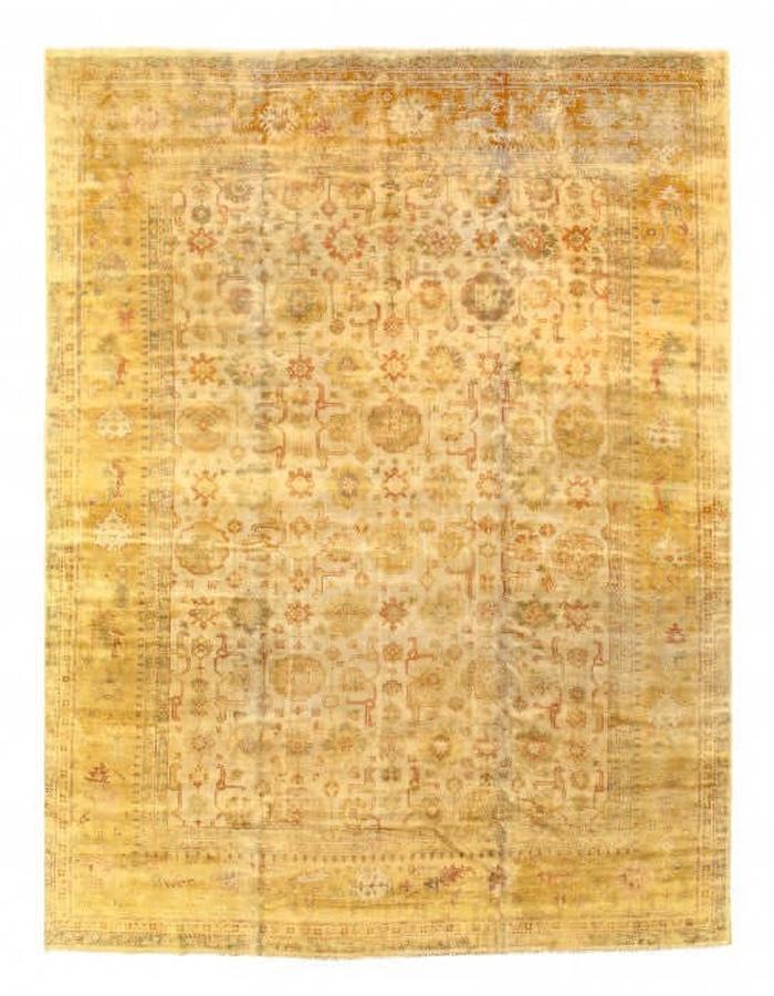 Canvello Beige Fine Hand Knotted Oushak 12' X 15'8'' - Canvello