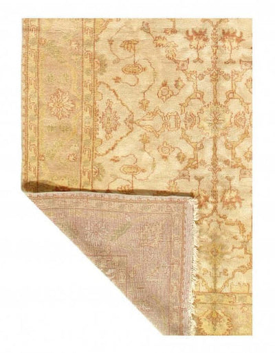 Canvello Beige Fine Hand Knotted Oushak Rug 8' X 25 - Canvello