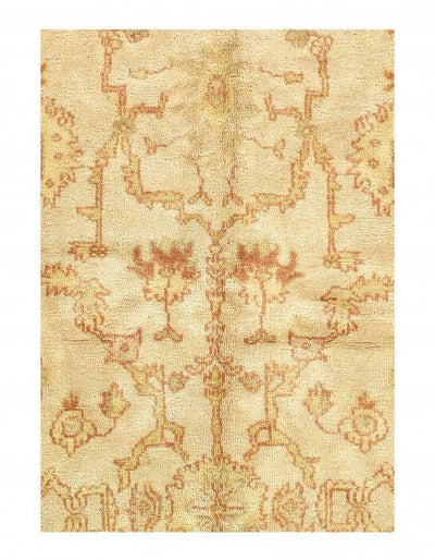 Canvello Beige Fine Hand Knotted Oushak Rug 8' X 25 - Canvello