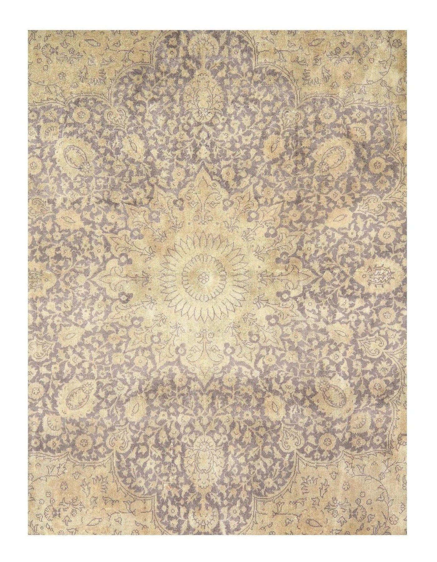 Canvello Beige Fine Turkish Antique Tabriz Rug - 12' X 19'2'' - Canvello