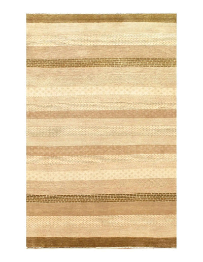 Canvello Beige Gabbeh Loribaft Rug - 4' X 6' - Canvello