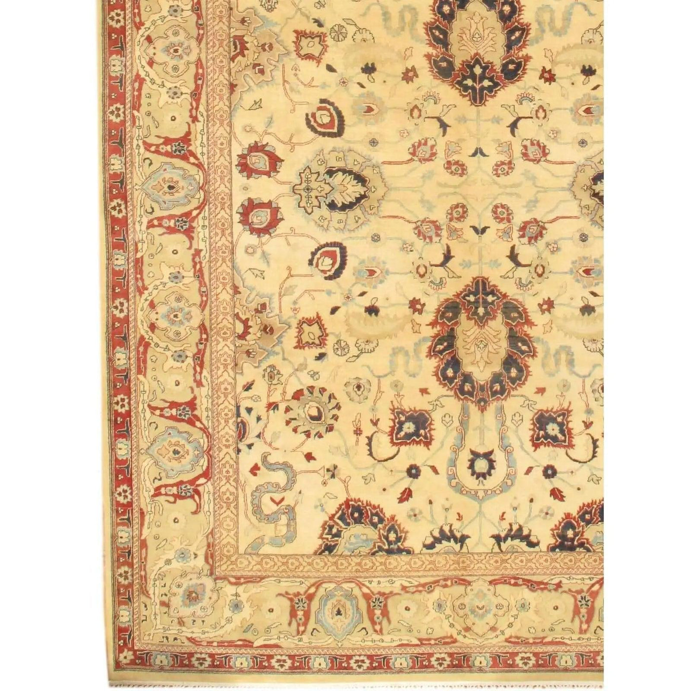 Canvello Beige Indo Agra Rug - 9'x12' - Canvello