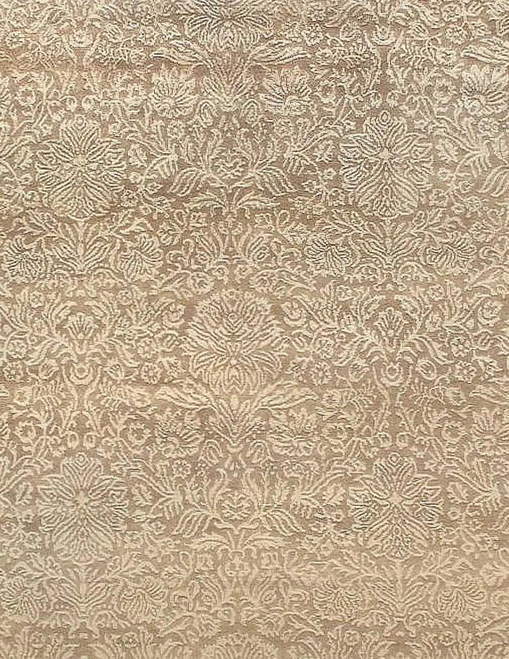 Canvello Beige Indo Tabriz Rug - 5'5" X 8'