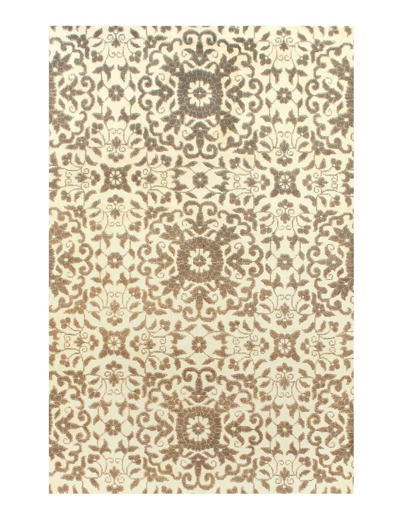 Canvello Beige Modern Rug v.silk Rug - 4'x6' - Canvello