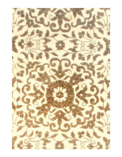 Canvello Beige Modern Rug v.silk Rug - 4'x6' - Canvello