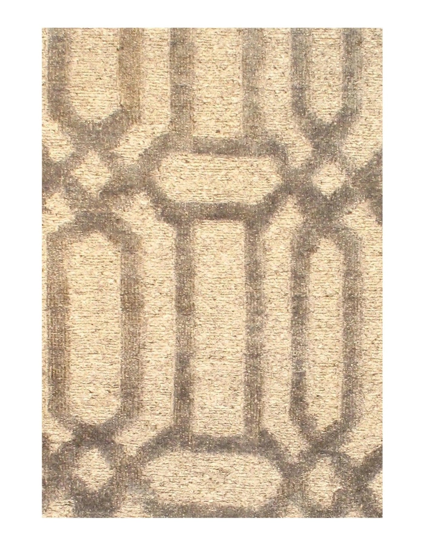 Canvello Beige Modern silk & wool Rug - 4'x6' - Canvello