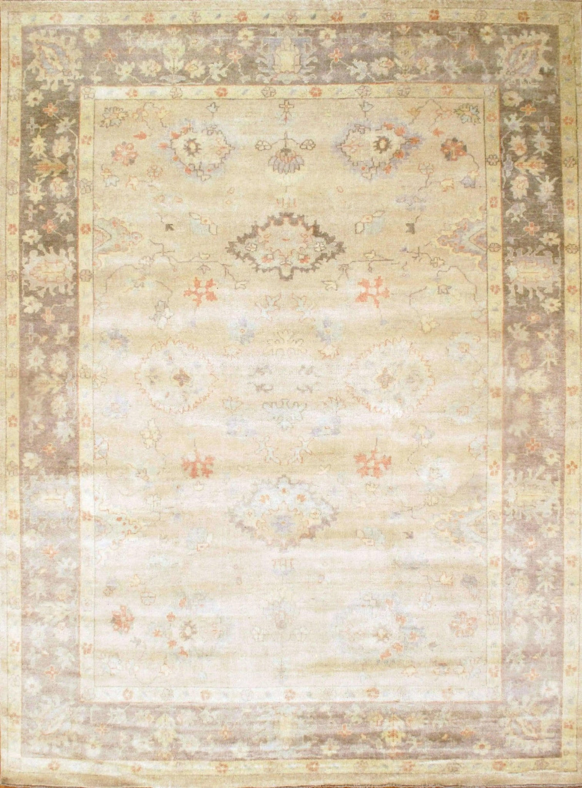 Canvello Beige Original Oushak Design Rug - 9' x 12'