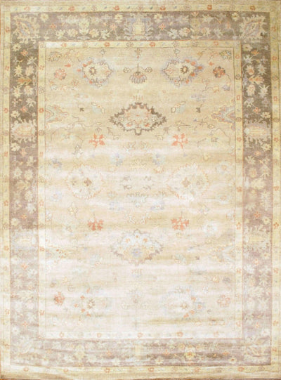 Canvello Beige Original Oushak Design Rug - 9' x 12' - Canvello