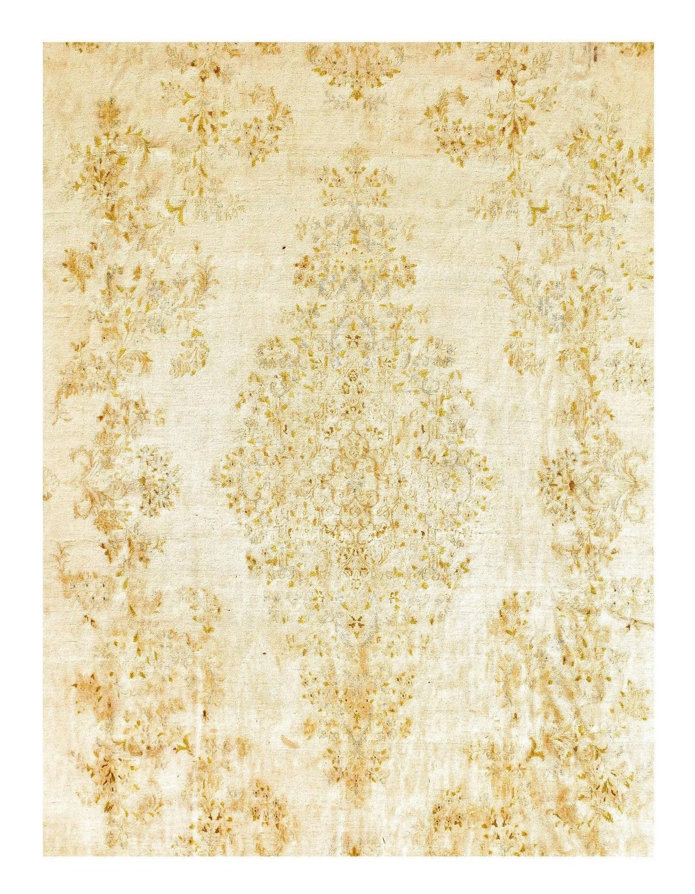 Canvello Beige Silkroad Antique Kerman Rug - 13'9'' X 20' - Canvello