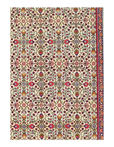 Canvello Beige Turkey Hereke Rug | 4'1'' X 5'10'' - Canvello