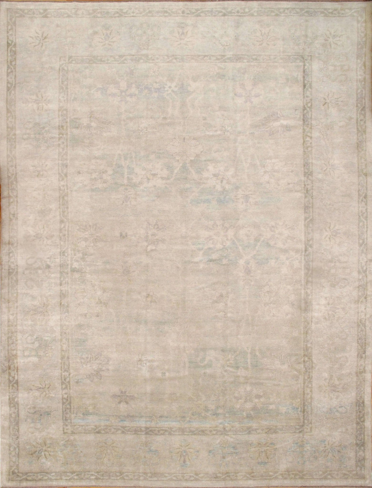 Canvello Beige Turkish Oushak Rug - 12' x 16'