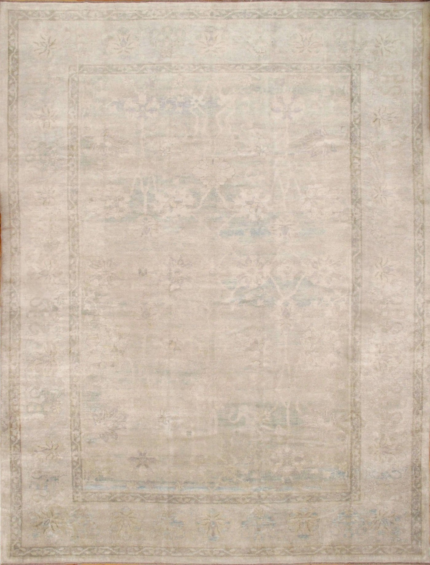 Canvello Beige Turkish Oushak Rug - 12' x 16' - Canvello