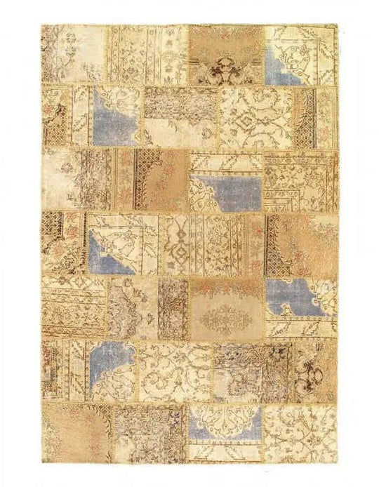 Alfombra turca Canvello beige de 6 pies x 9 pies