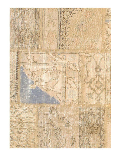 Canvello Beige Turkish Patchwork Area Rug 6' X 9' - Canvello