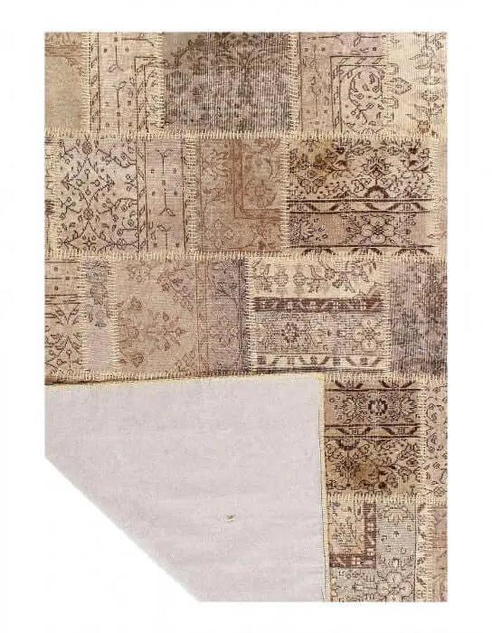 Canvello Beige Turkish Patchwork Rug - 6' X 8'11" - Canvello