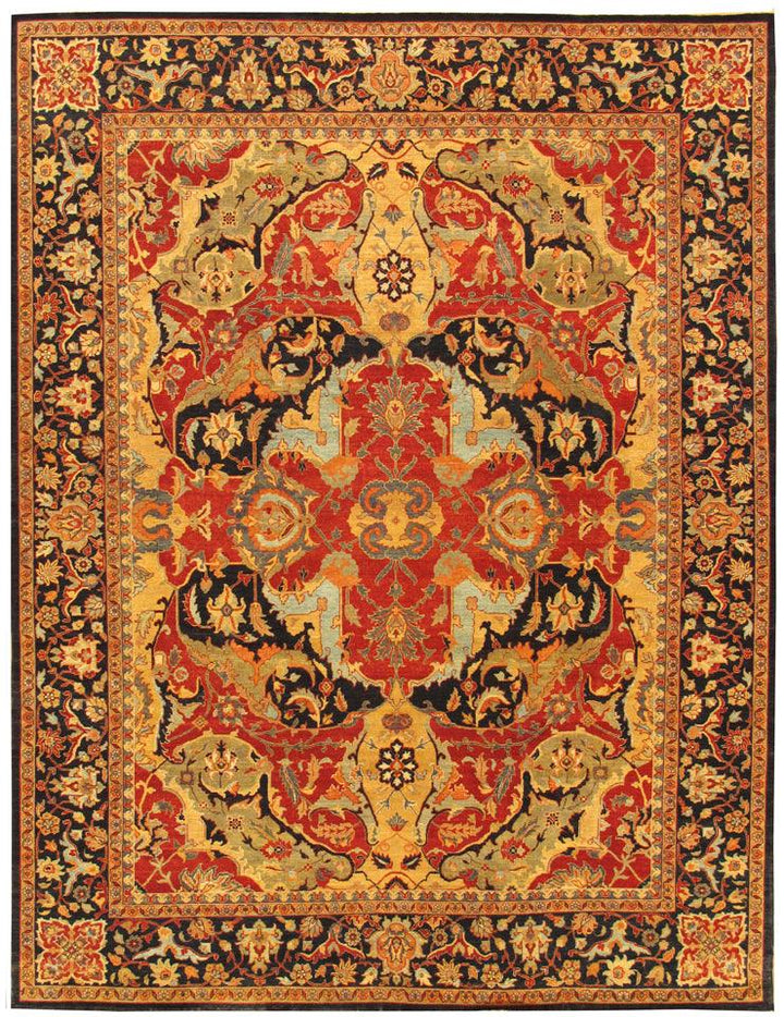 Canvello Bidjar Hand-Knotted Lamb's Wool Area Rug- 9'10" X 13'