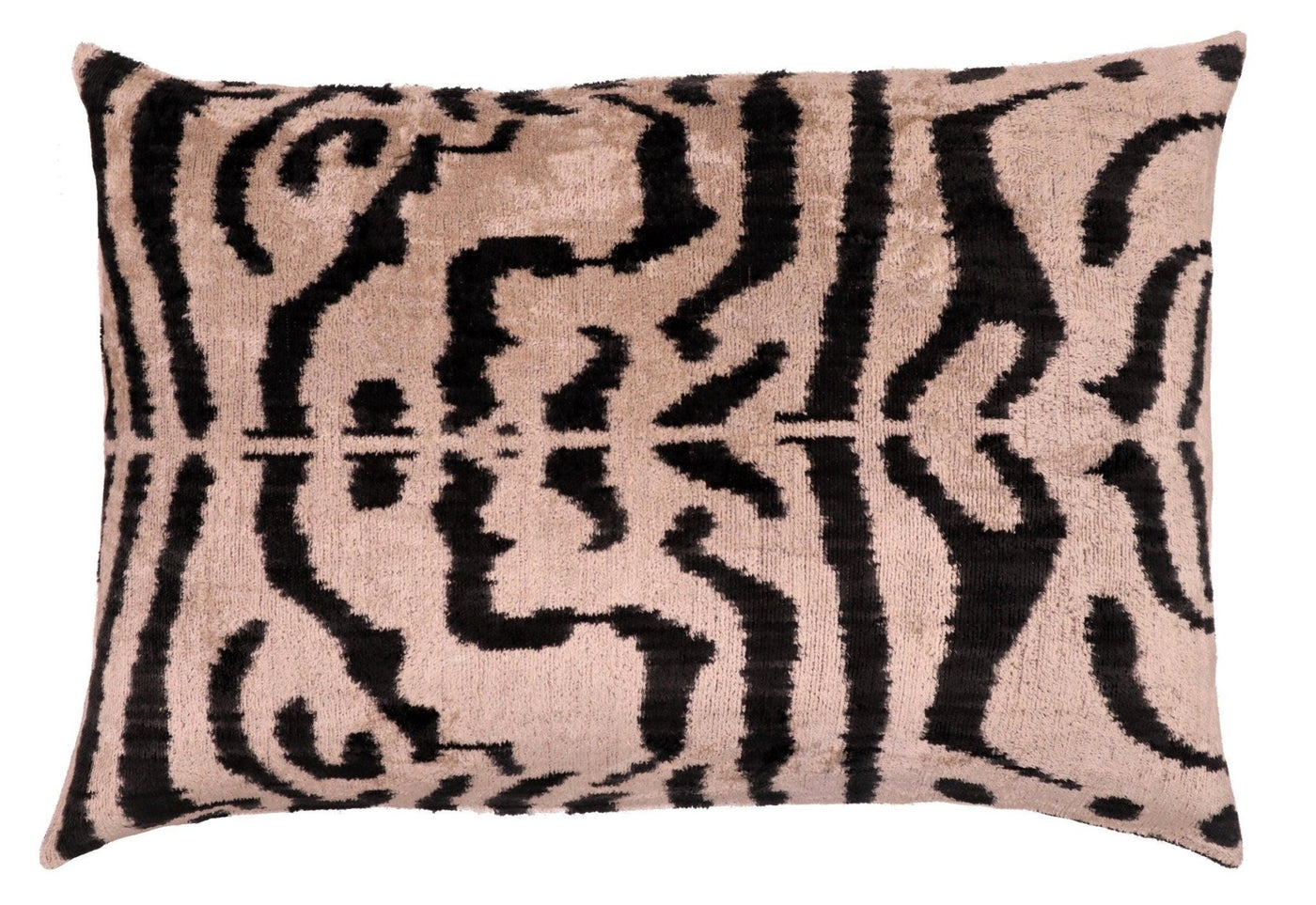 Canvello Black And Beige Tiger Print Throw Pillows | 16 x 24 in (40 x 60 cm) - Canvello