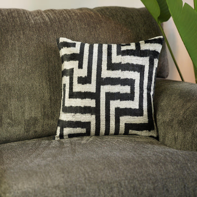 Canvello Black And White Throw Pillows | 16 x 16 in (40 x 40 cm)