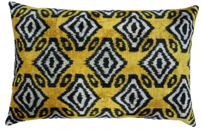 Canvello Black And Yellow Throw Pillows For Couch - 16x24 in