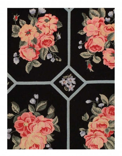 Canvello Black Color Fine Hand knotted Abusson - 7'9'' X 9'4'' - Canvello