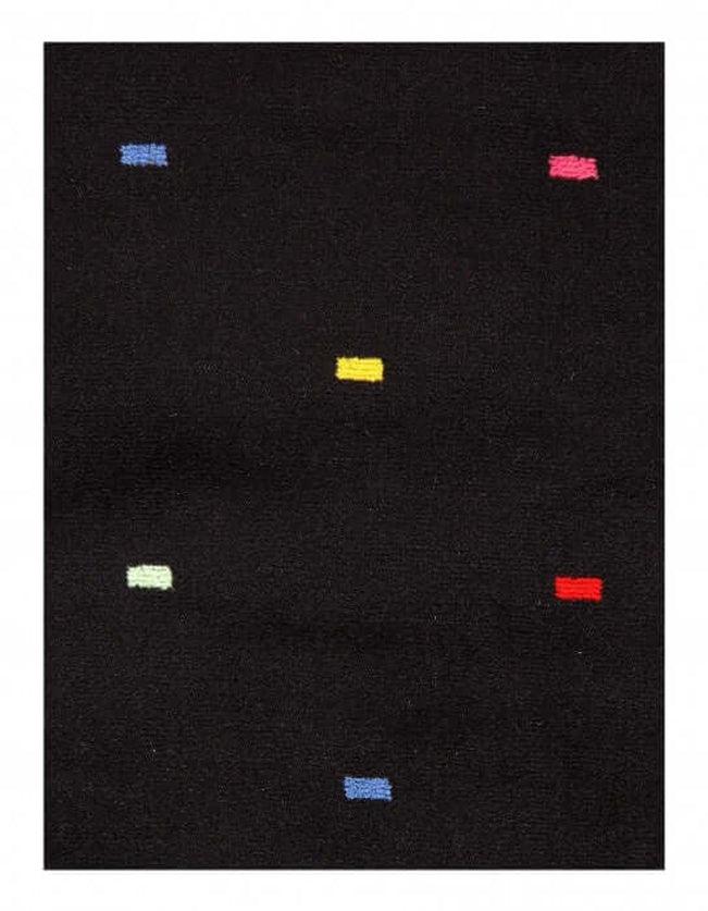 Canvello Black Color Fine Modern Machine made rug 6'6'' X 9'9'' - Canvello