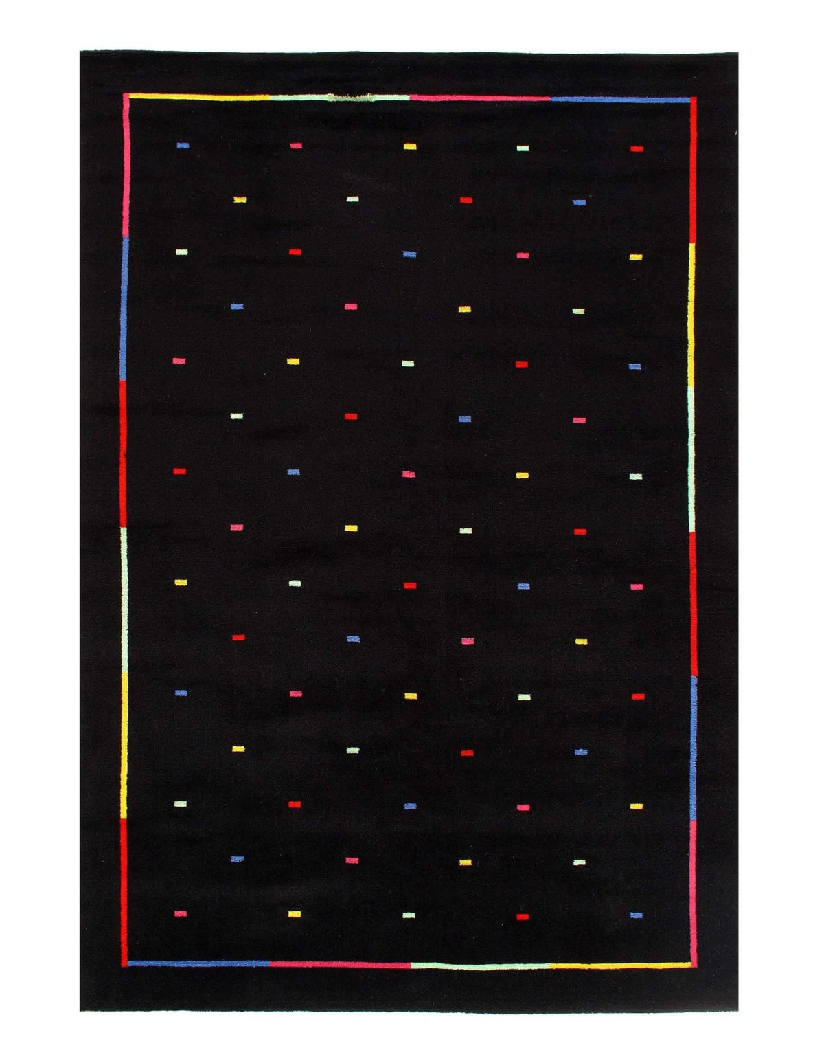 Canvello Black Color Fine Modern Machine made rug 6'6'' X 9'9''