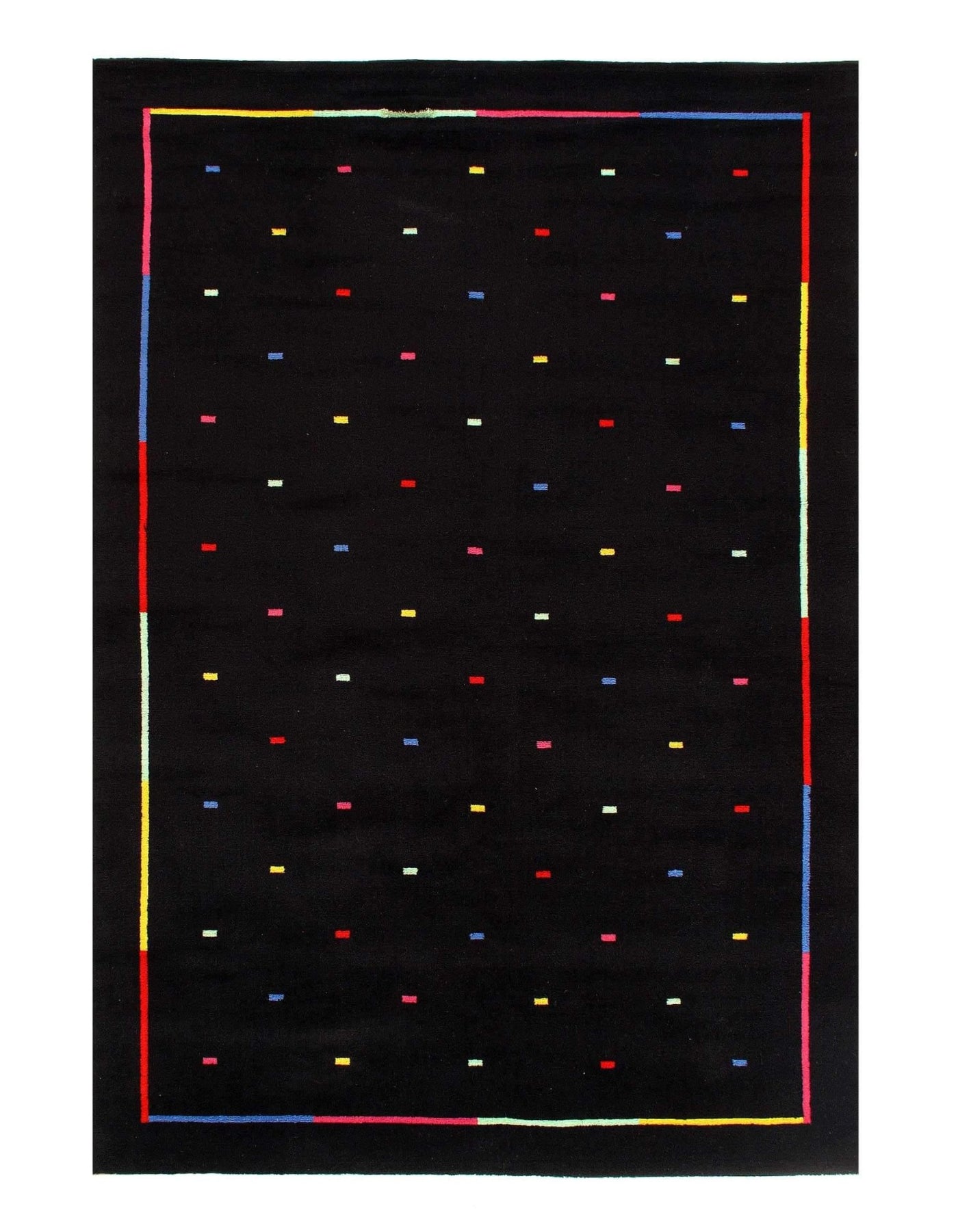 Canvello Black Color Fine Modern Machine made rug 6'6'' X 9'9'' - Canvello