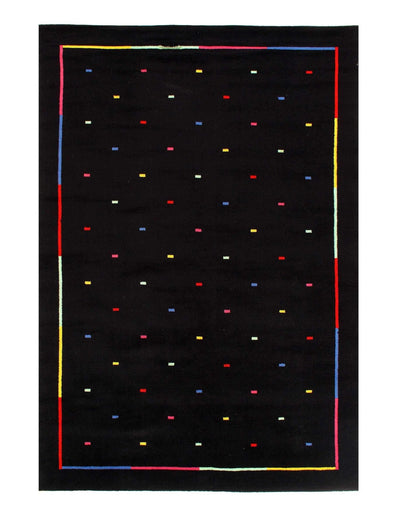 Canvello Black Color Fine Modern Machine made rug 6'6'' X 9'9'' - Canvello