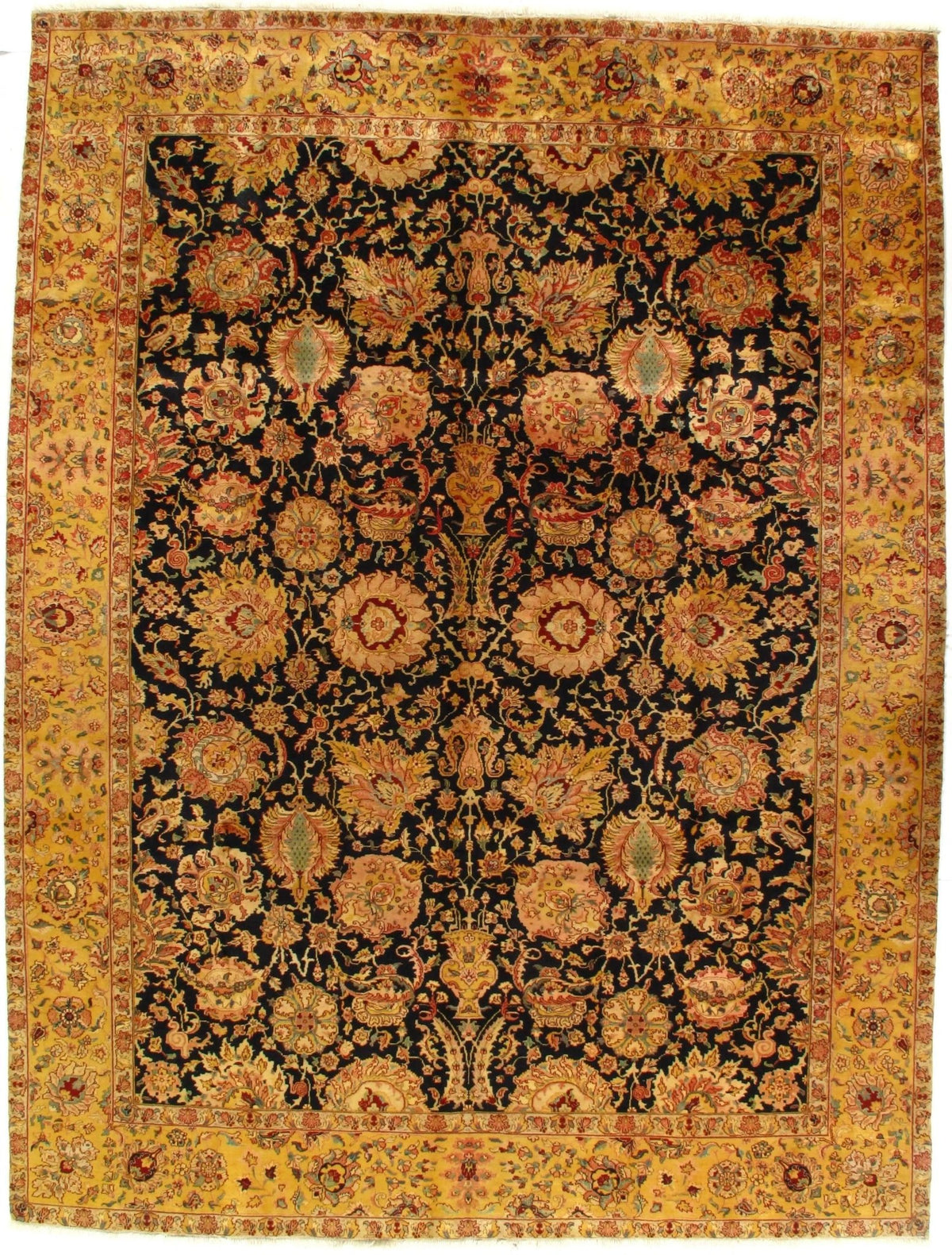 Canvello Black Fine Agra Rug - 9'1'' X 12