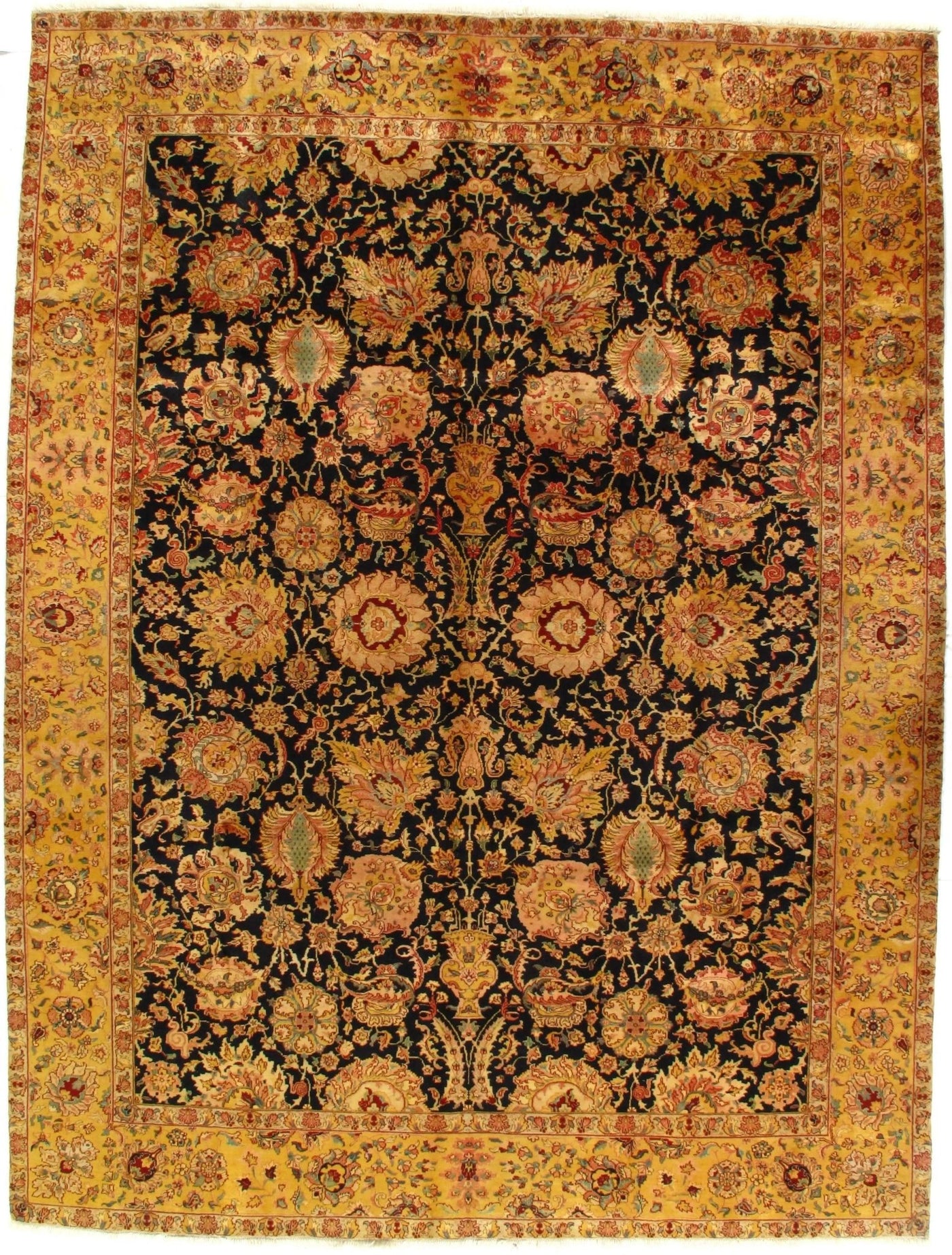 Canvello Black Fine Agra Rug - 9'1'' X 12 - Canvello