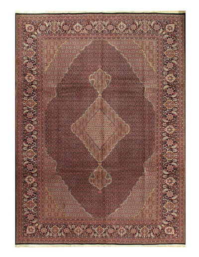 Canvello Black Fine Tabriz silk & wool 6'7'' X 9'7'' - Canvello